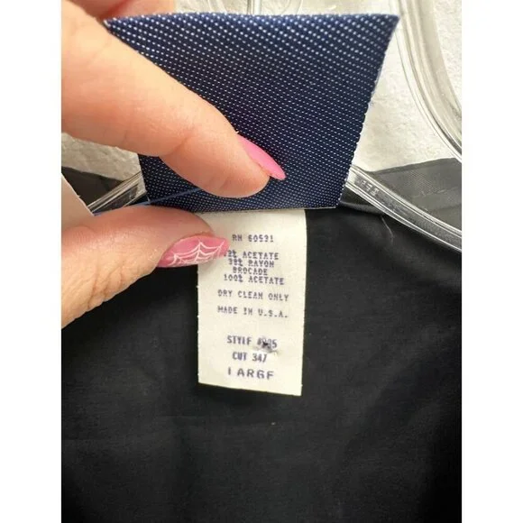 Vintage Roughrider Circle Black Long Sleeve Padded Hook Top Large Western Wear - Picture 5 of 5